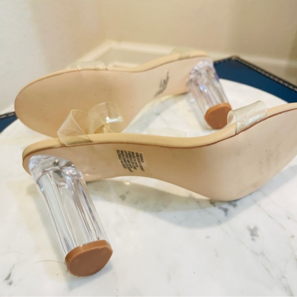 NWOT Clear Strap Chunky Heel Size 10 never worn - Picture 5 of 11